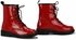 LSS00112 - Red Patent Chunky Boots