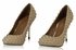 LSS00109 - Nude Spike Stud High Heel Court Shoes