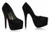 LSS00107 - Black Diamante Embellished Platform Shoes