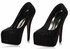 LSS00107 - Black Diamante Embellished Platform Shoes