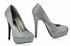 LSS00106 - Silver Diamante Embellished Platform Shoes