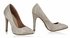 LSS00102 - Champagne Diamante Embellished High Heel Court Shoes