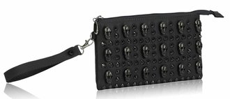LSE00182 - Grey Skull  Clutch Purse