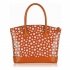 LS00282 - Wholesale & B2B Orange Patent Polka Dot Tote Bag Supplier & Manufacturer