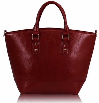 LS0085A- Red Fashion Tote With Long Strap