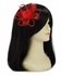 LSH00146 - Red Feather & Mesh Flower Fascinator on Clip