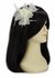 LSH00148 - Ivory Feather & Mesh Flower Fascinator on Clip