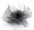 LSH00152 - Grey Feather & Mesh Flower Fascinator on Clip