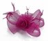 LSH00149 - Pink Feather & Mesh Flower Fascinator on Clip