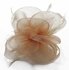 LSH00150 - Nude Feather & Mesh Flower Fascinator on Clip