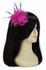 LSH00151- Pink Feather & Mesh Flower Fascinator on Clip