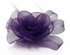 LSH00154- Purple Feather & Mesh Flower Fascinator on Clip