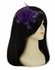 LSH00154- Purple Feather & Mesh Flower Fascinator on Clip