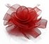 LSH00154- Red Feather & Mesh Flower Fascinator on Clip