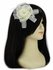 LSH00154- Ivory Feather & Mesh Flower Fascinator on Clip