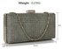 LSE0029 - Grey Sparkly Diamante Evening Clutch