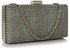 LSE0029 - Grey Sparkly Diamante Evening Clutch