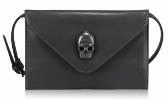 LSE00180- Grey Skull Clutch purse
