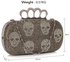 LSE00198- Wholesale & B2B Grey Women's Knuckle Rings Evening Bag Supplier & Manufacturer