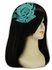 LSH00125 - Emerald Feather and Mesh Flower Fascinator