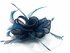 LSH00130 - Teal Feather and Mesh Flower Fascinator