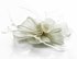 LSH00128 - Ivory Feather and Mesh Flower Fascinator