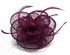 LSH00127 - Purple Feather and Mesh Flower Fascinator