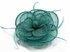 LSH00127 - Emerald Feather and Mesh Flower Fascinator