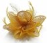 LSH00140 - Gold Feather and Mesh Flower Fascinator