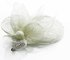 LSH00126- Ivory Feather and Mesh Flower Fascinator