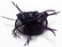 LSH00135- Purple Feather and Mesh Flower Fascinator