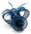 LSH00134- Teal Feather and Mesh Flower Fascinator