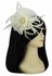 LSH00119-  Ivory Feather and Mesh Flower Fascinator