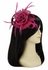 LSH00110 -  Fuchsia Feather and Mesh Flower Fascinator