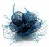 LSH00131 - Teal Feather and Mesh Flower Fascinator