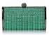 LSE0081 - Teal Sparkly Diamante Evening Clutch