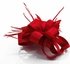LSH0099 - Red Feather & Flower Fascinator on Comb