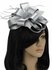 LSH0099 - Grey Feather & Flower Fascinator on Comb