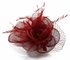 LSH00113- Red Feather & Mesh Flower Fascinator on Comb