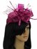 LSH00106 - Purple Mesh Hat Feather Fascinator