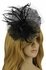 LSH00118 - Black Mesh Hat Feather Fascinator