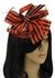 LSH00109- Orange / Black  Feather & Flower Fascinator