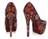 LSS00116 - Red Diamante Embellished Platform Shoes