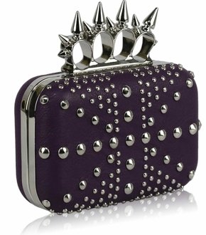 LSE00185- Wholesale & B2B Purple Women's Studded Evening Bag Supplier & Manufacturer