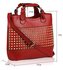 LS00106 -  Red Ladies Fashion Studded Tote Handbag