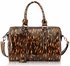 LS7008 - Brown Medium Barrel Handbag