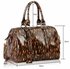 LS7008 - Brown Medium Barrel Handbag