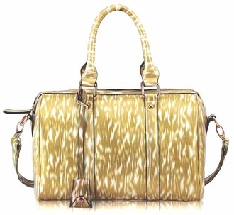 LS7008 - Beige Medium Barrel Handbag