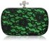 LSE00215 - Classy Green Ladies Lace Evening Clutch Bag