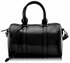 LS7008A - Black Patent Barrel Handbag